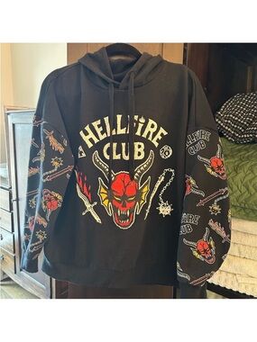 Netflix Stranger Things Black Graphic Hoodie